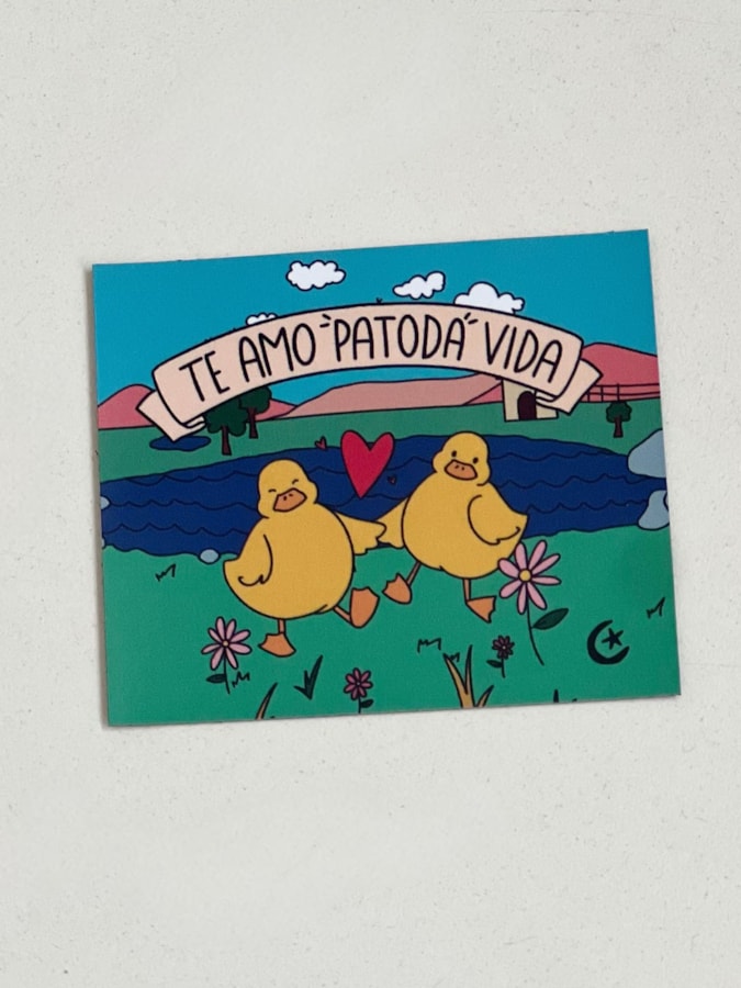 Imã de Geladeira Te amo Patodavida — imagem 2