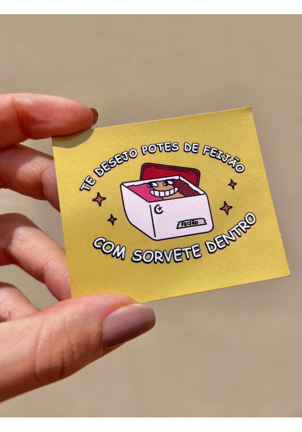 Imã - Potes de feijão com SORVETE dentro