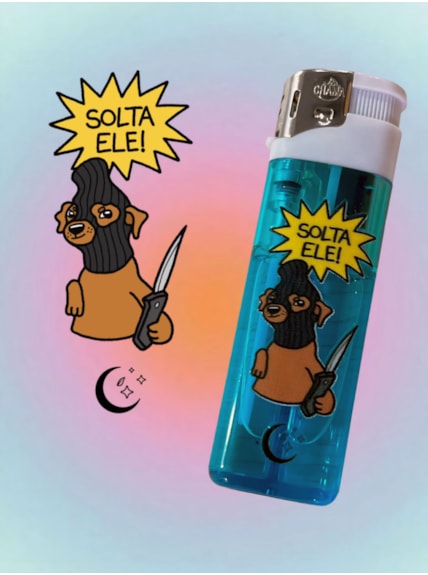 Isqueiro Cachorro Solta Ele - Azul
