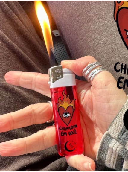 Isqueiro Coração Chapadin em Você - Vermelho