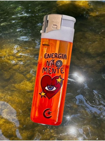 Isqueiro Eletrônico Energia não mente - Laranja