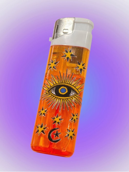 Isqueiro Eletrônico Olho - Laranja