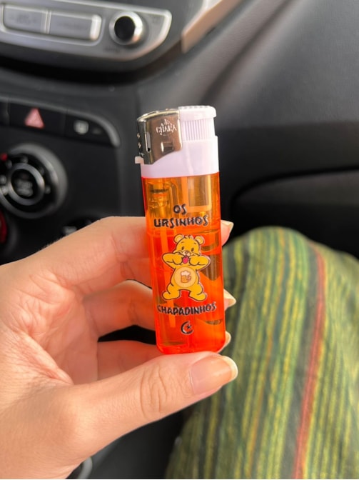 Isqueiro Eletrônico - Ursinho - Laranja