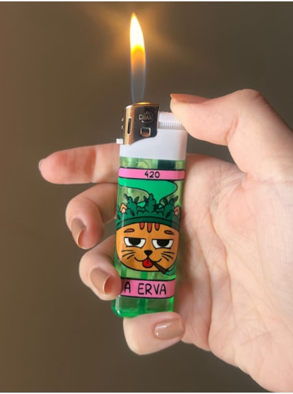 Isqueiro Erva de Gato - Verde