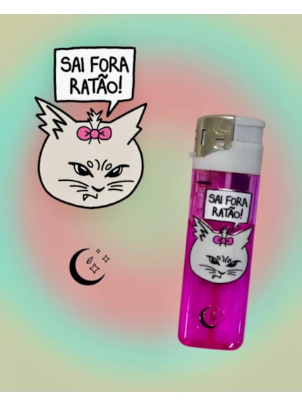 Isqueiro Gata - Rosa