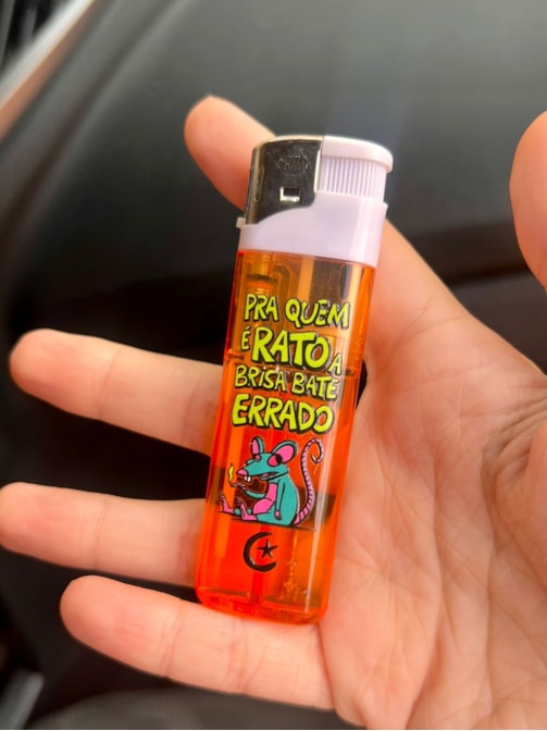 Isqueiro Pra quem é Rato - Laranja