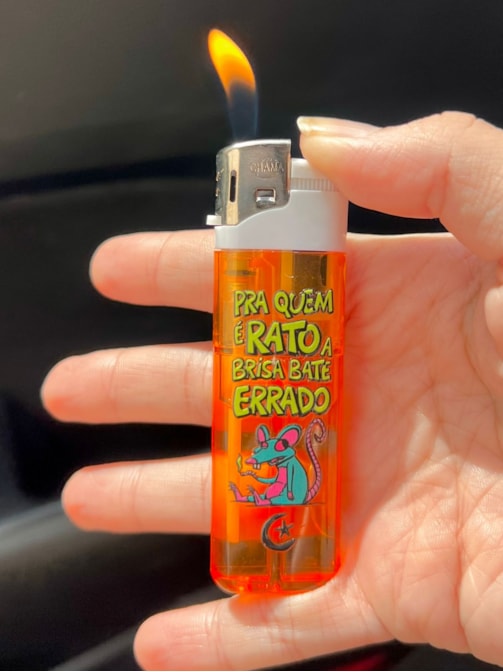 Isqueiro Pra quem é Rato - Laranja