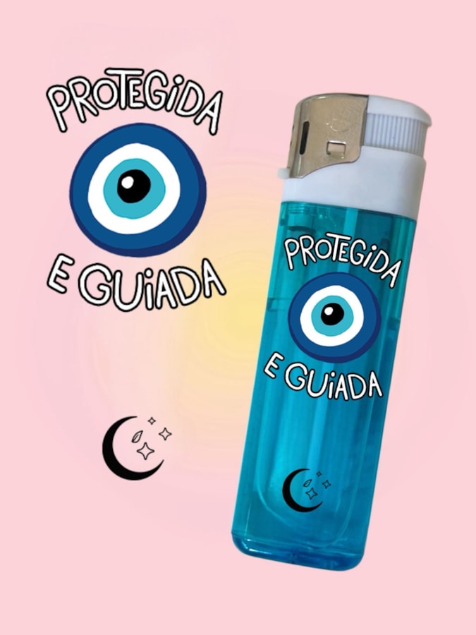 Isqueiro Protegida e Guiada - Azul — imagem 1