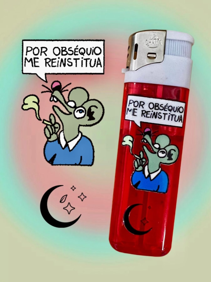 Isqueiro Rato Obséquio - Vermelho — imagem 2