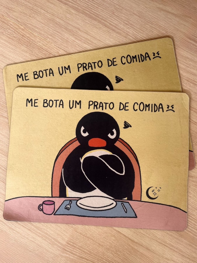 Jogo Americano 2 peças - Me bota um prato, Pingu — imagem 1