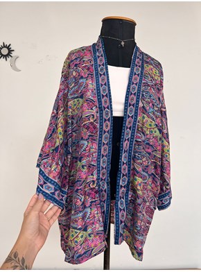 Kimono Fascínio - Seda Indiana
