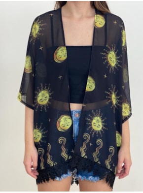 Kimono Gato Lunar