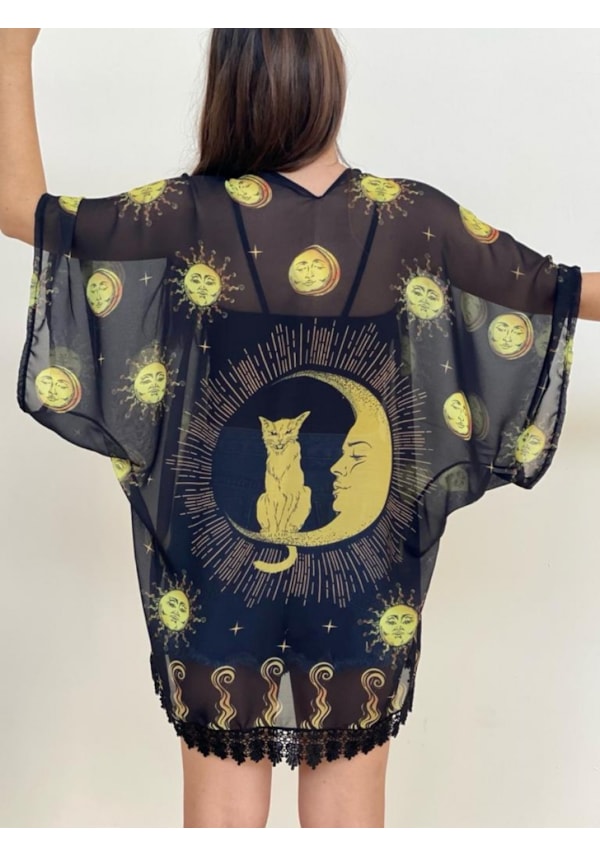 Kimono Gato Lunar