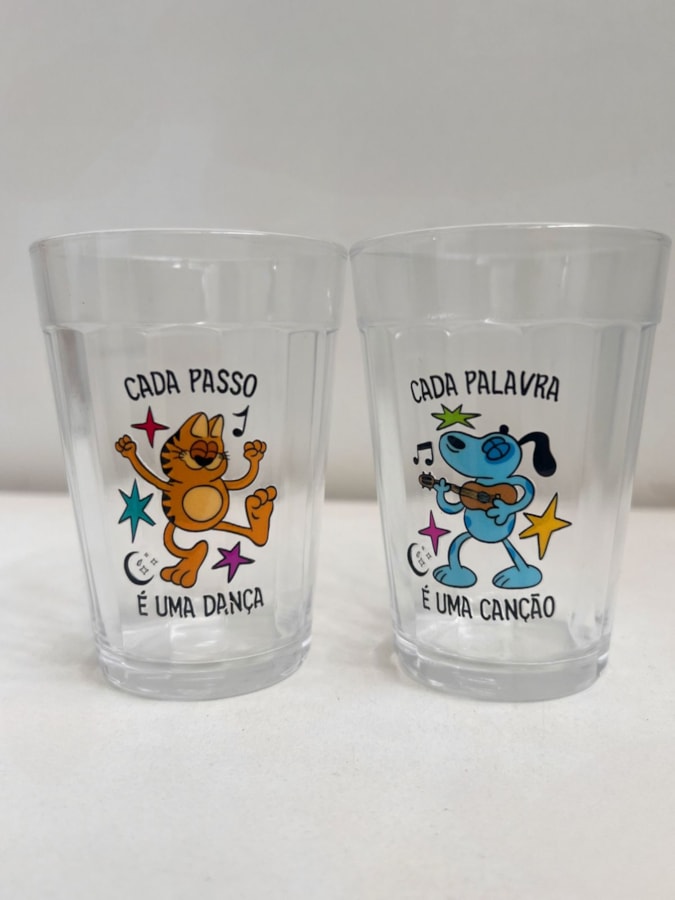 Kit 2 Copos Dança e Canção - Vidro 190ml — imagem 1