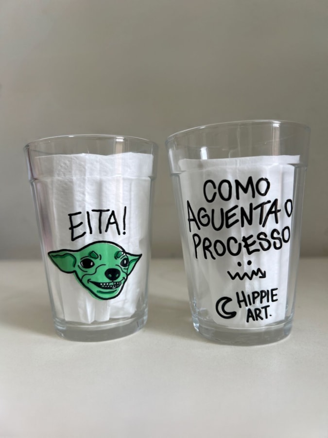 Kit 2 Copos Eita, Como Aguenta o Processo - Vidro 190ml — imagem 3