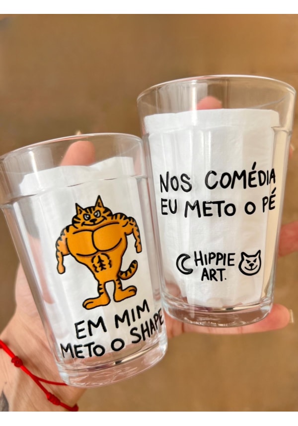 Kit 2 Copos Meto o Shape - Vidro 190ml