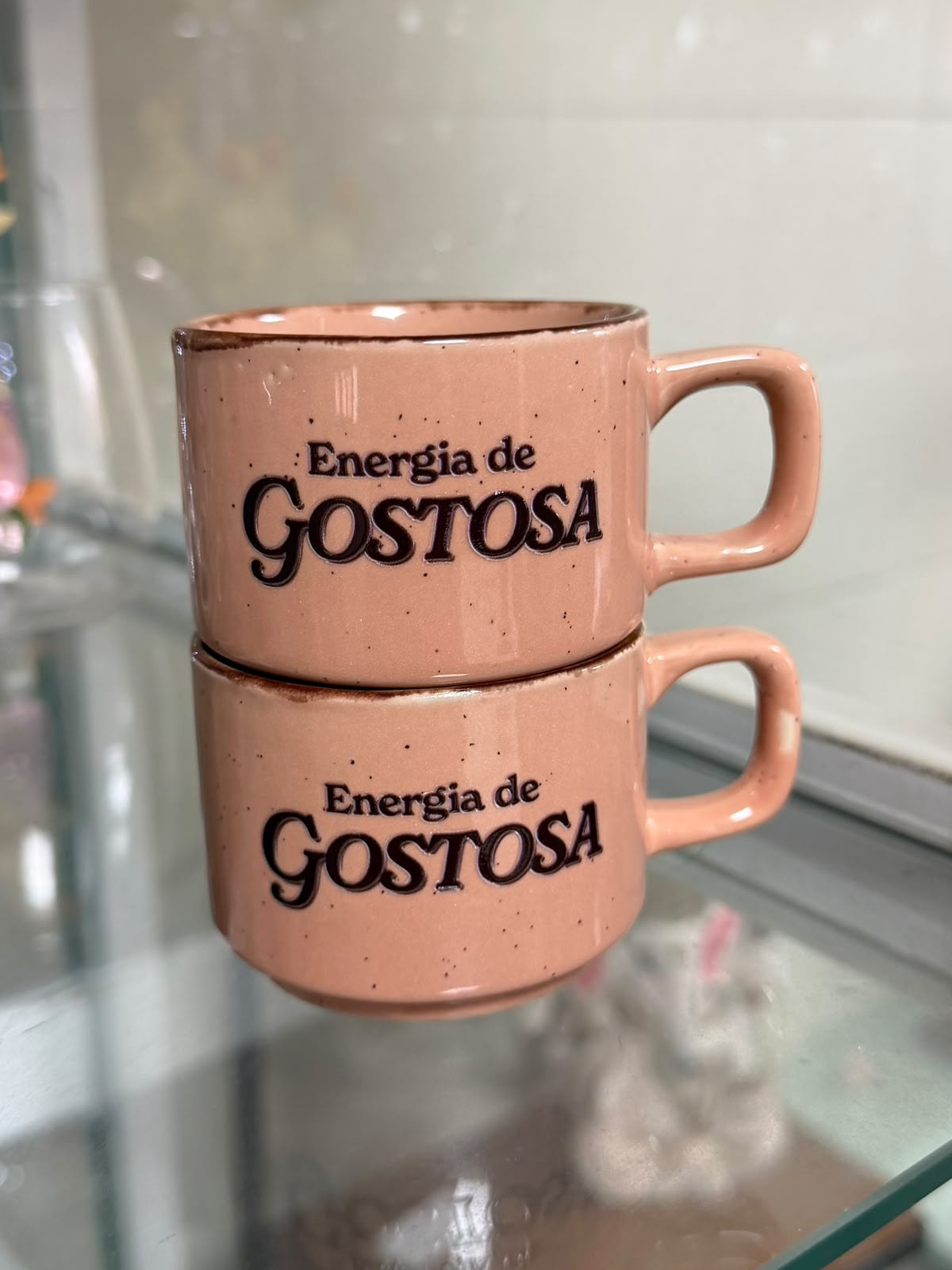 Kit 2 Xícaras Xodó Rosa - Energia de Gostosa - 140ml — imagem 3