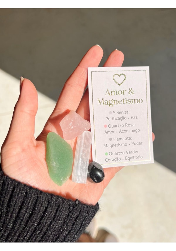 Kit 4 Cristais - Amor & Magnetismo