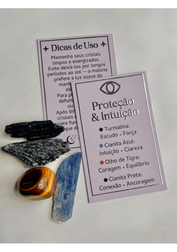 Kit 4 Cristais - Proteção & Intuição