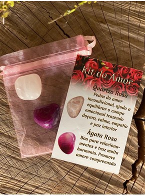 Kit Amor - Quartzo rosa e Ágata rosa