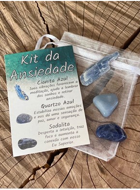Kit Ansiedade - Cianita Azul, Quartzo azul e Sodalita