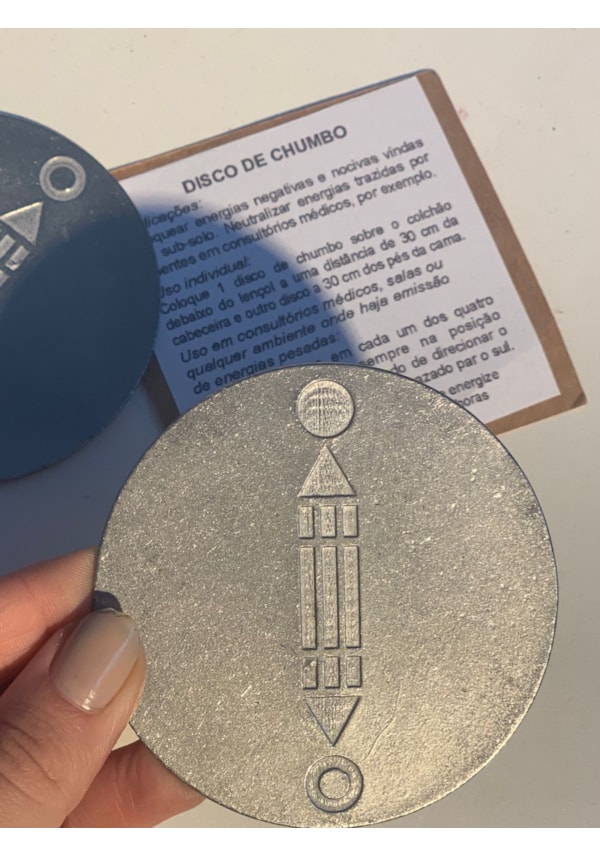 Kit com 2 disco de Chumbo - Contra Energias do Subsolo