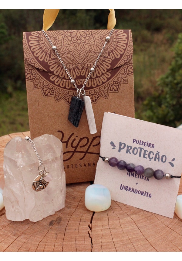 Kit Proteção - Colar + 2 Pulseiras