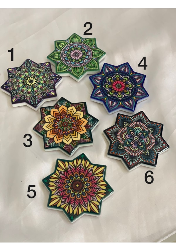 Mandala com Imã de Porcelana - Estrela