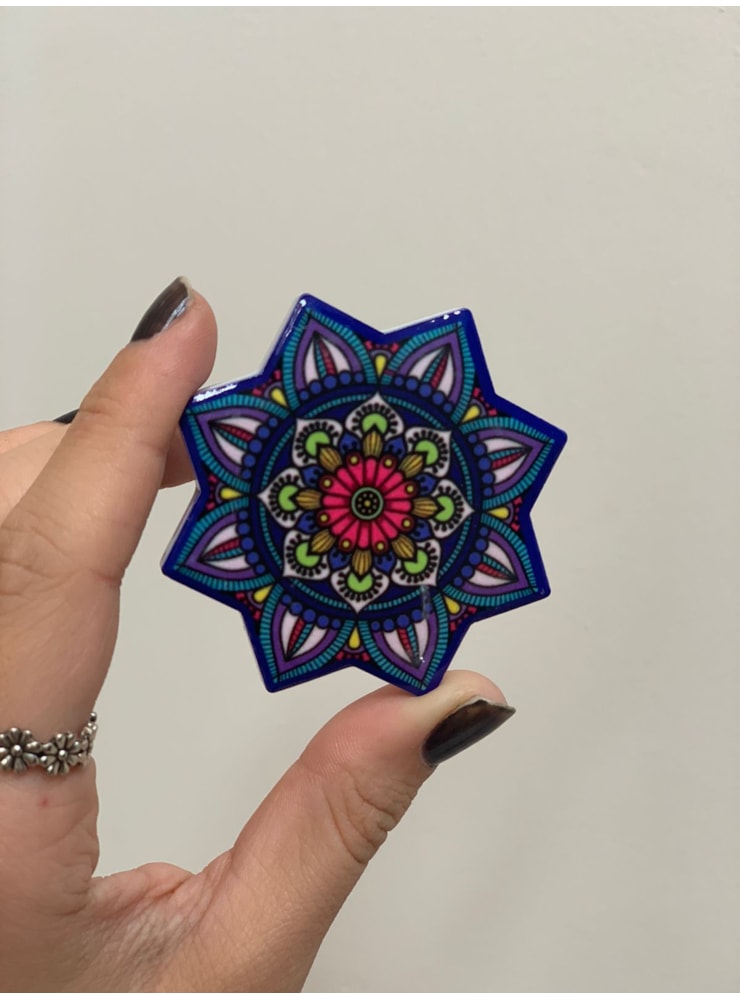 Mandala com Imã de Porcelana - Estrela — imagem 3