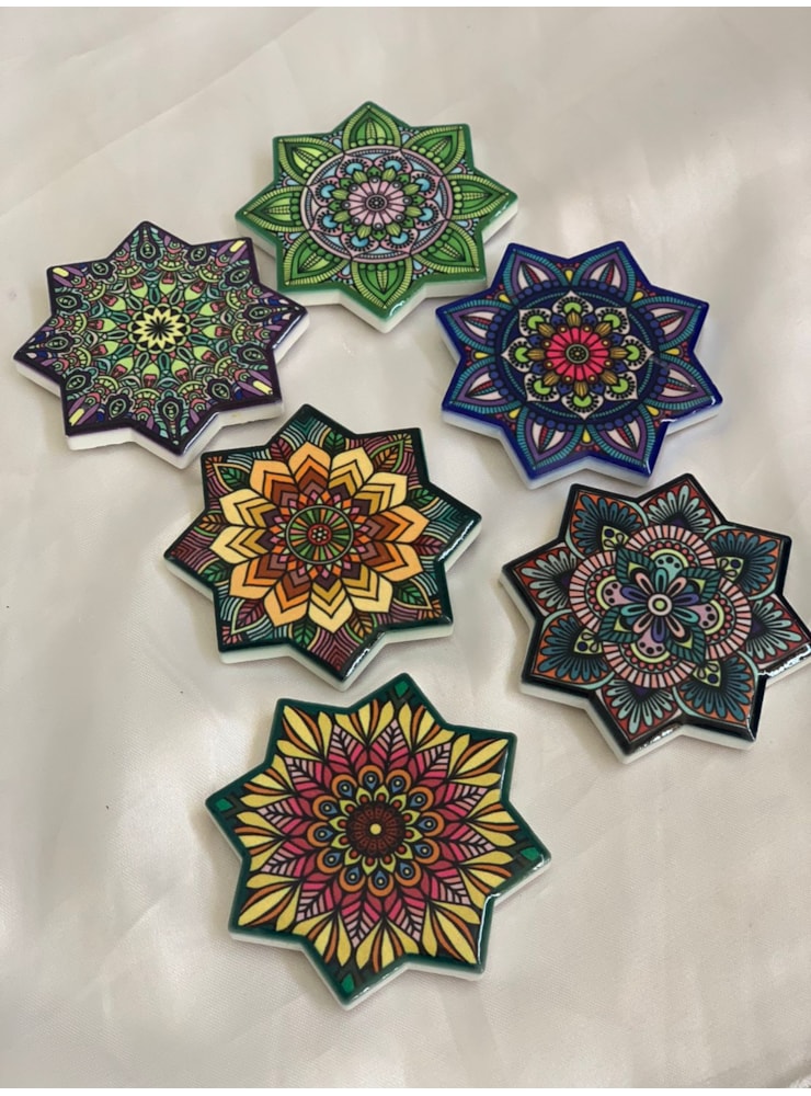 Mandala com Imã de Porcelana - Estrela — imagem 1