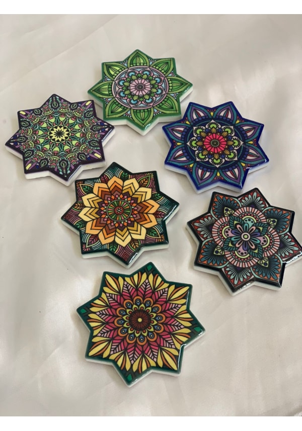 Mandala com Imã de Porcelana - Estrela