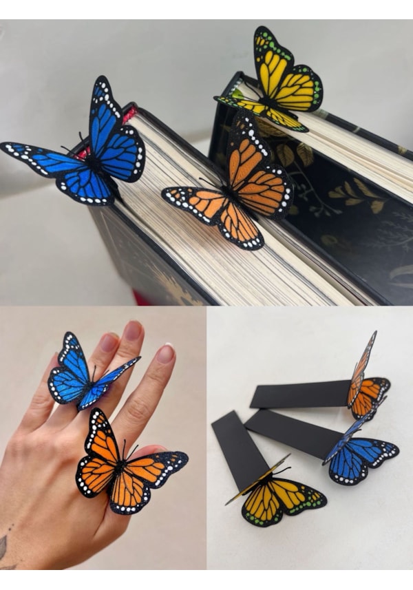Marca Página Borboleta 3D
