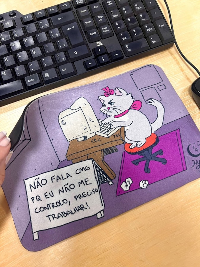 Mouse Pad - Gata Marie Que Conversa Demais — imagem 2