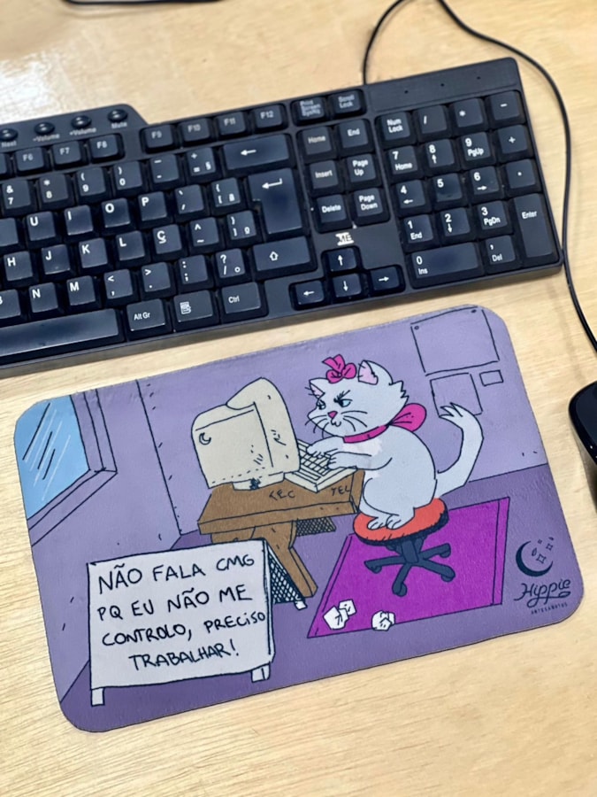 Mouse Pad - Gata Marie Que Conversa Demais — imagem 1