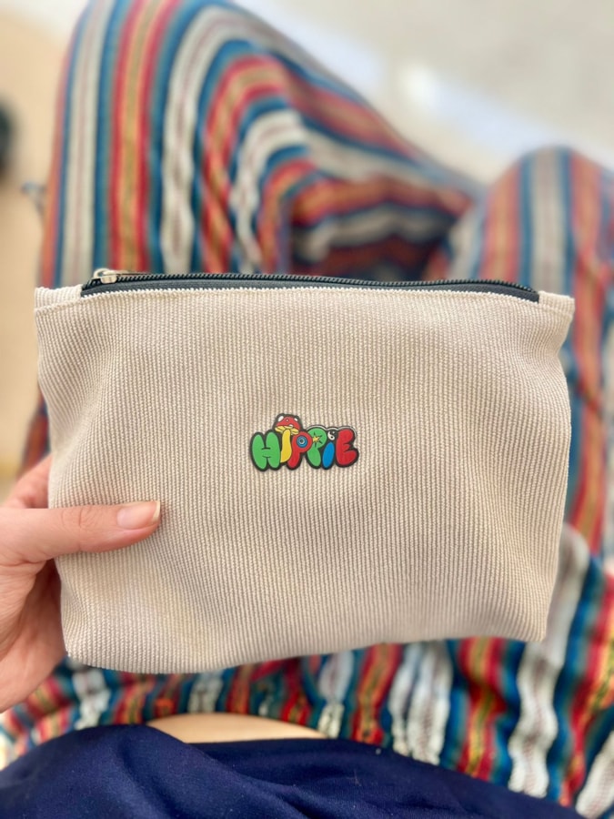 Necessaire Veludo Cotelê Off-White — imagem 1