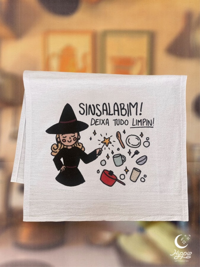 Pano de Prato - Bruxinha Sinsalabim — imagem 1