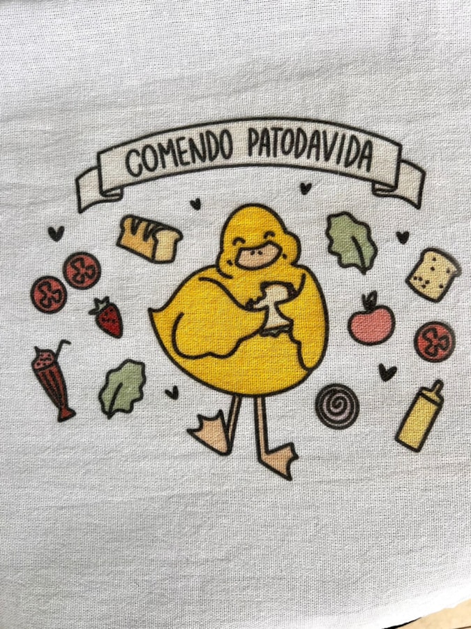Pano de Prato - Comendo Patodavida — imagem 2