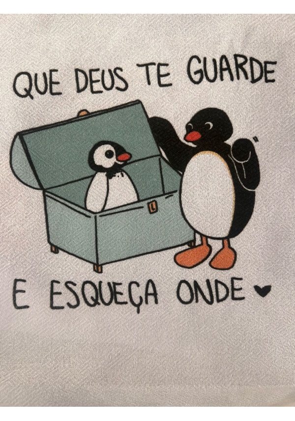 Pano de Prato - Deus te Guarde Pingu