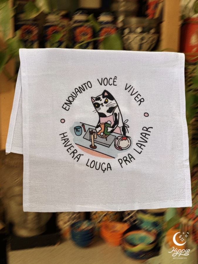 Pano de Prato - Enquanto você viver — imagem 1