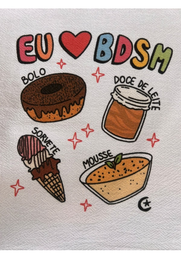 Pano de Prato - Eu amo bdsm