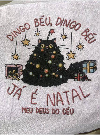 Pano de Prato - Já é Natal