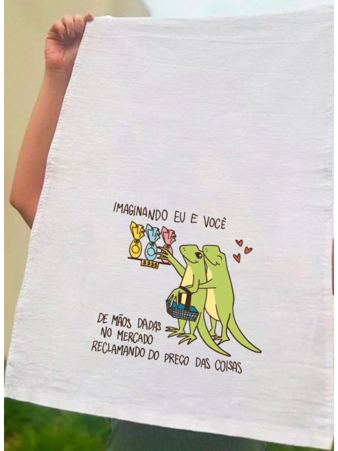 Pano de Prato - Lagartixas Imagine a Gente — imagem 1