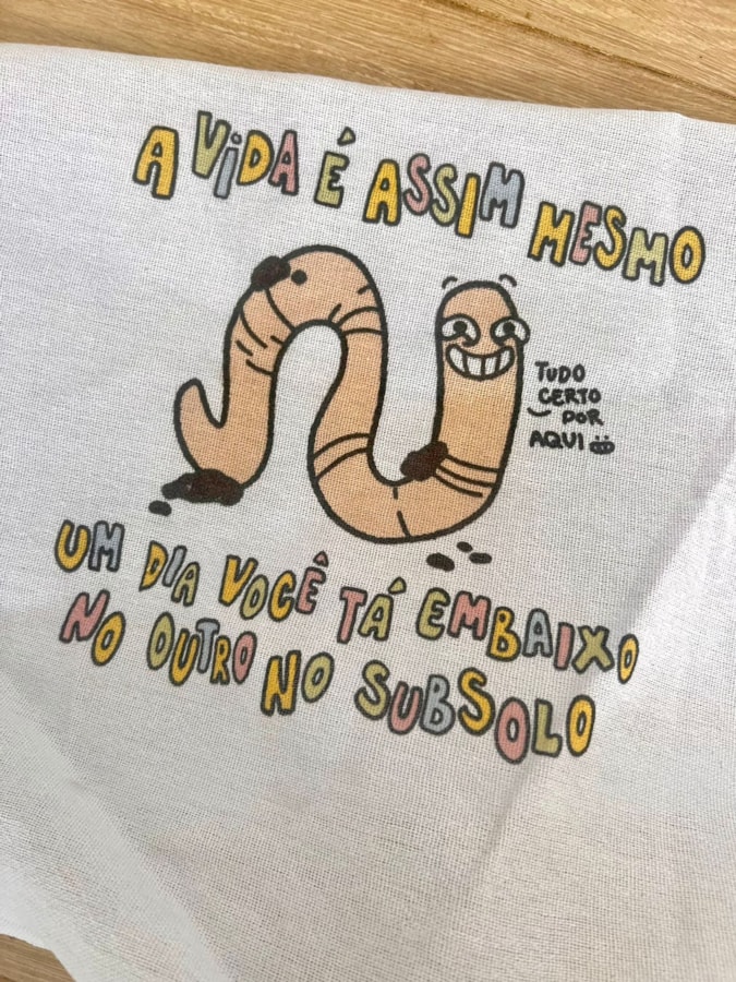 Pano de Prato - Minhoca Positiva — imagem 2