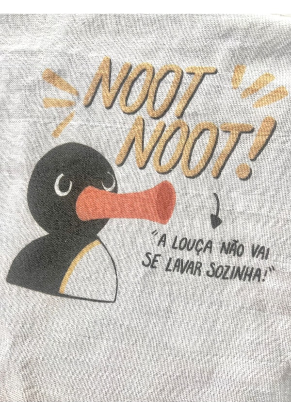 Pano de Prato - Pingu Pinguim