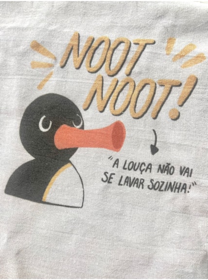 Pano de Prato - Pingu Pinguim