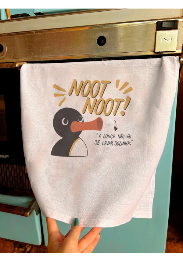 Pano de Prato - Pingu Pinguim