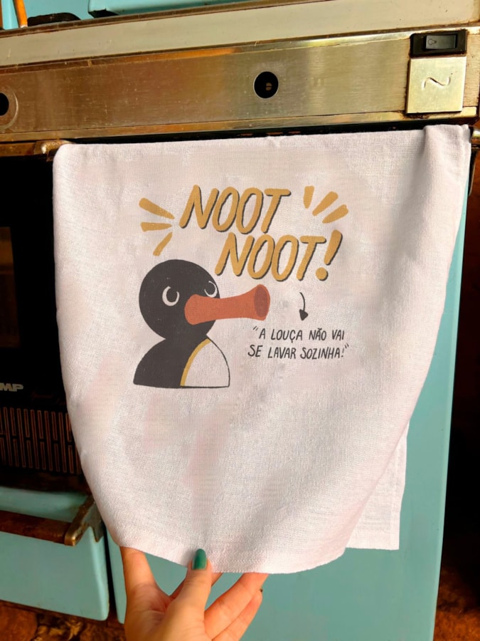 Pano de Prato - Pingu Pinguim — imagem 1