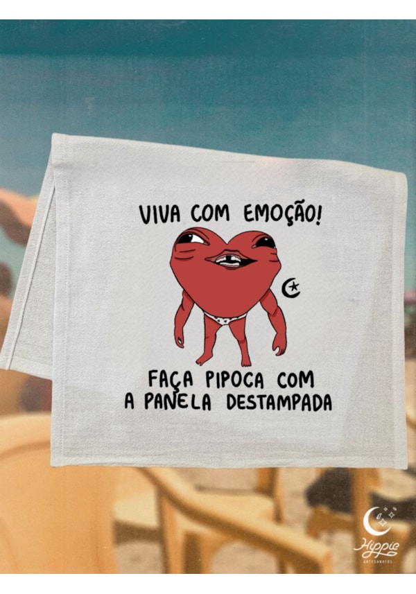 Pano de Prato - Pipoca panela destampada