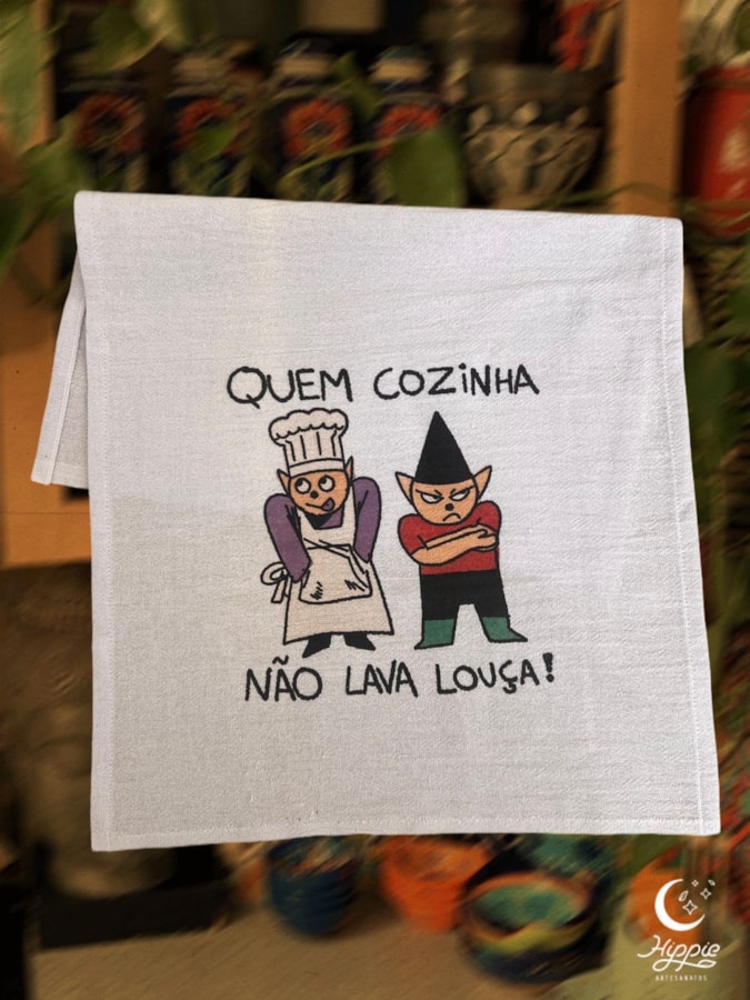 Pano de Prato - Quem cozinha não lava a louça — imagem 1