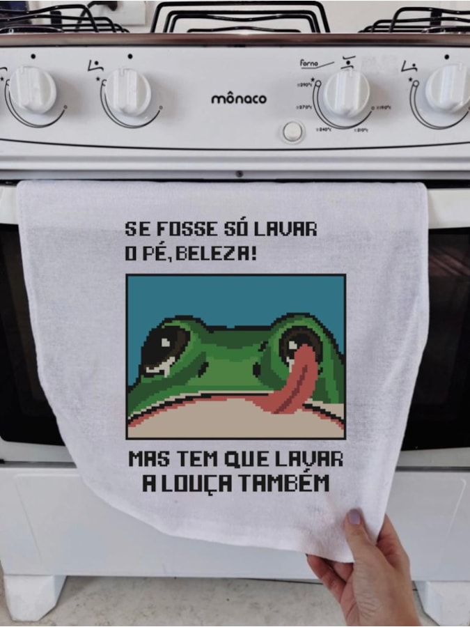 Pano de Prato - Sapo Não Lava Louça — imagem 1